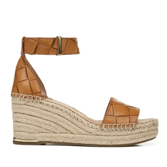 Franco Sarto Clemens Espadrille Wedge Sandals Tan 7.5 - Picture 2 of 7